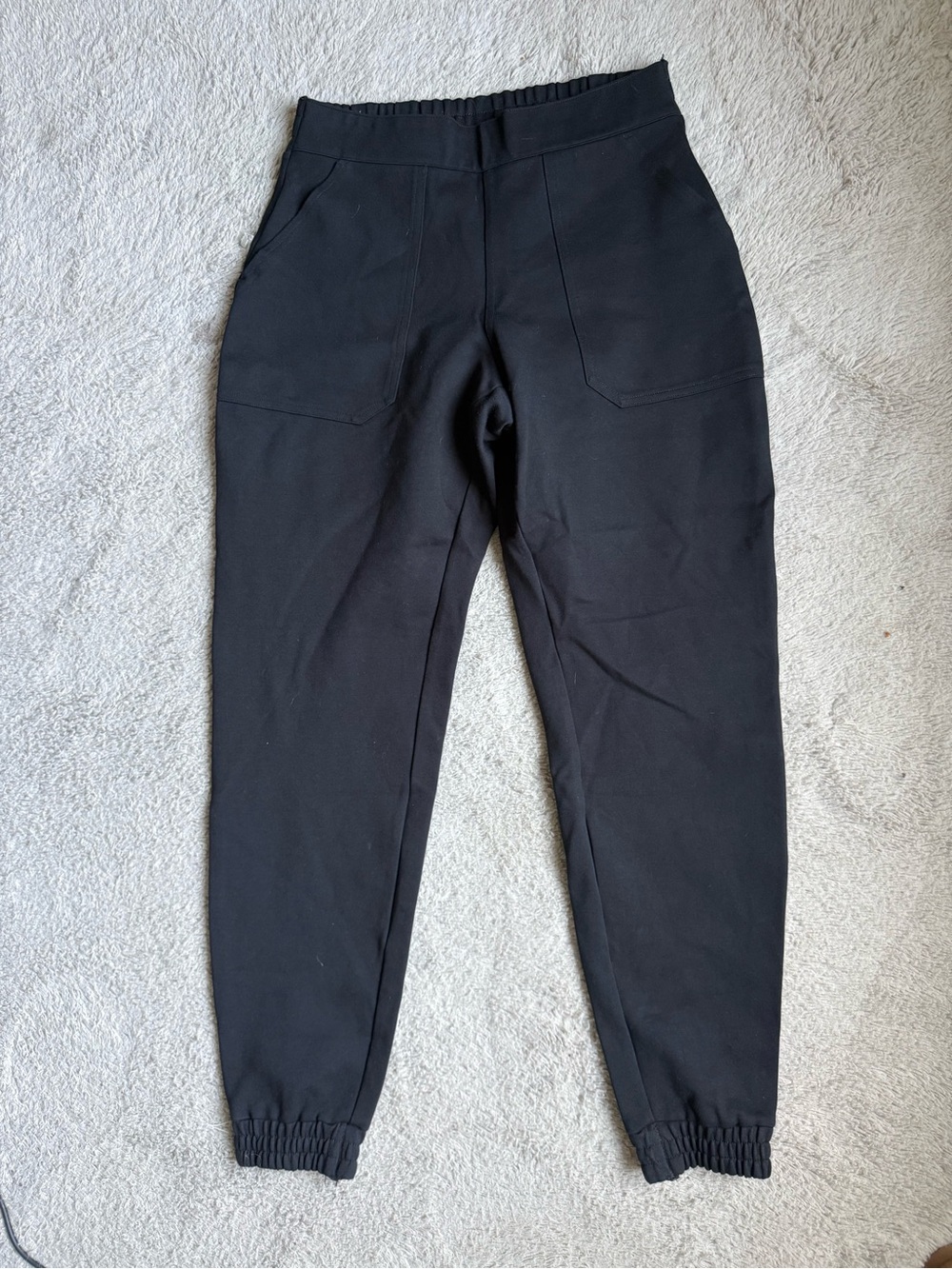 SPANX Black The perfect Jogger Sweatpants with Front Patch Pockets